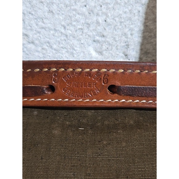 Vintage Swiss Army Military‎ Bag Bread Messenger Canvas Leather Military PICK* - Picture 2 of 11